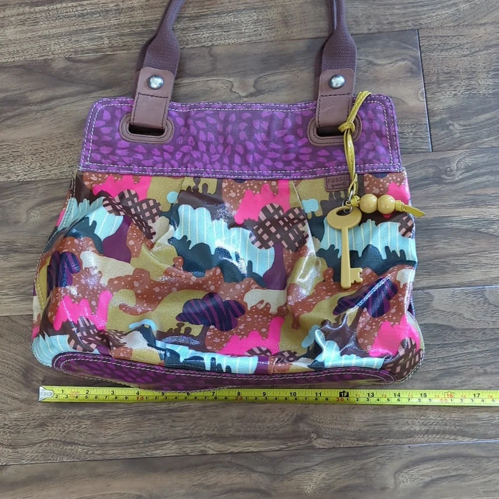 Fossil Key-Per Colorful Patterned Purse - Picture 10 of 10